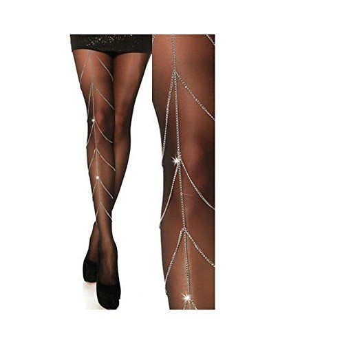 Yfashion Metal Women high Multi Layer Waist Long Leg Armor Chain arter Body Jewelry