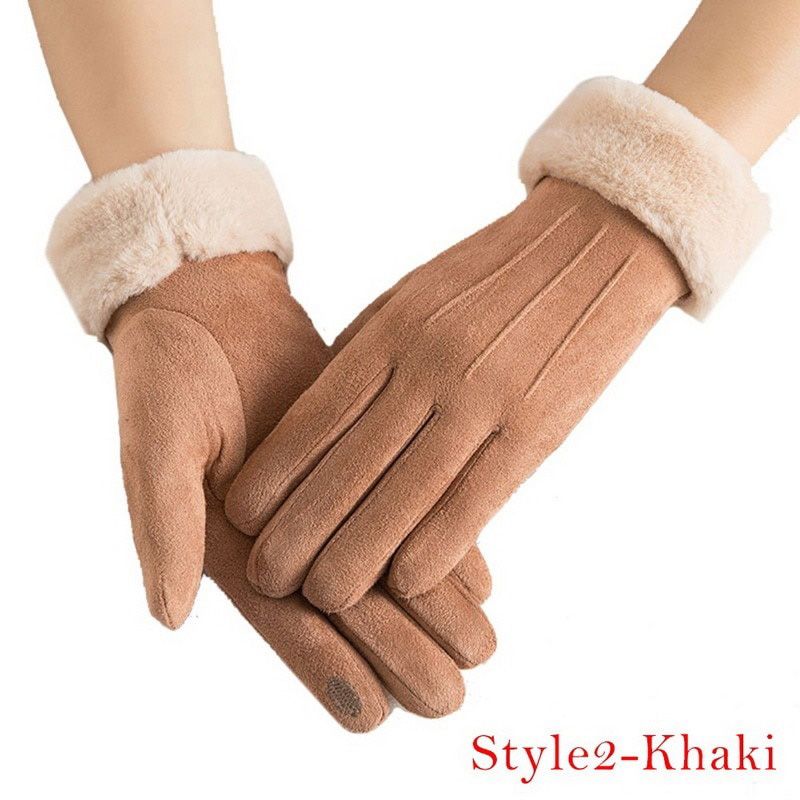 Women Winter Gloves Warm Touch Screen Black  Gloves Full Finger Mittens Driving Windproof Gloves Gants Hivers Femmale Guantes