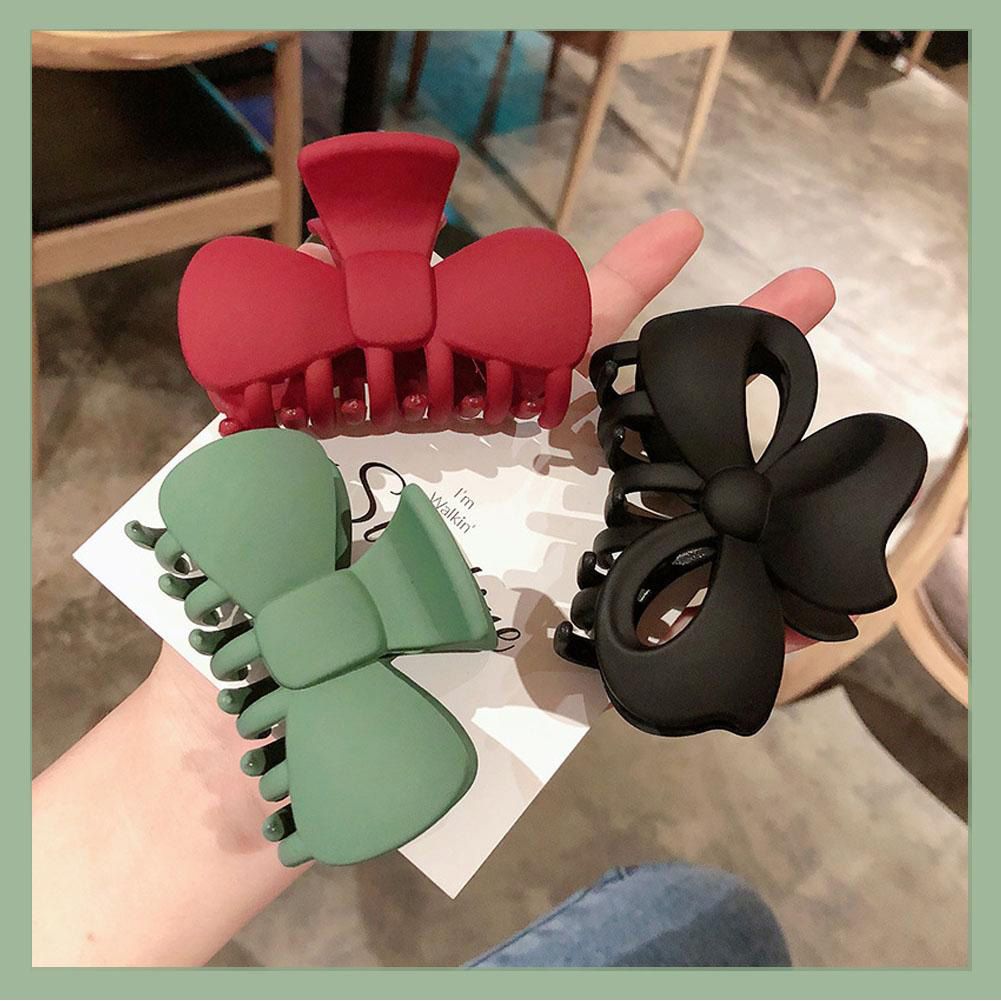 Women Candy Bow Matte Solid Hair Accessories Girl Hairpin Multicolour Hair Clip