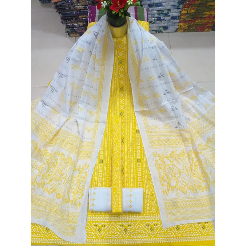 Afsan Skin Print Stylish Cotton Three Piece Salwar Kamiz With Gorgeous Dupatta Party Wear For Women {3 Piece }