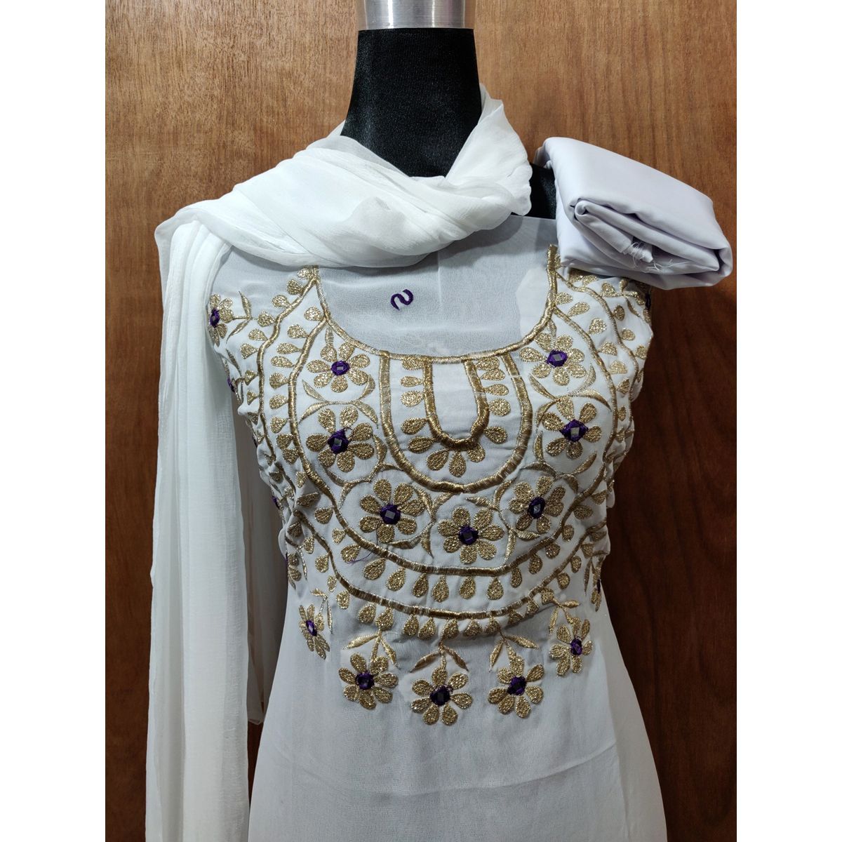Jorjet/Georgette Indian Unstitched Salwar Kameez For Women Three Piece