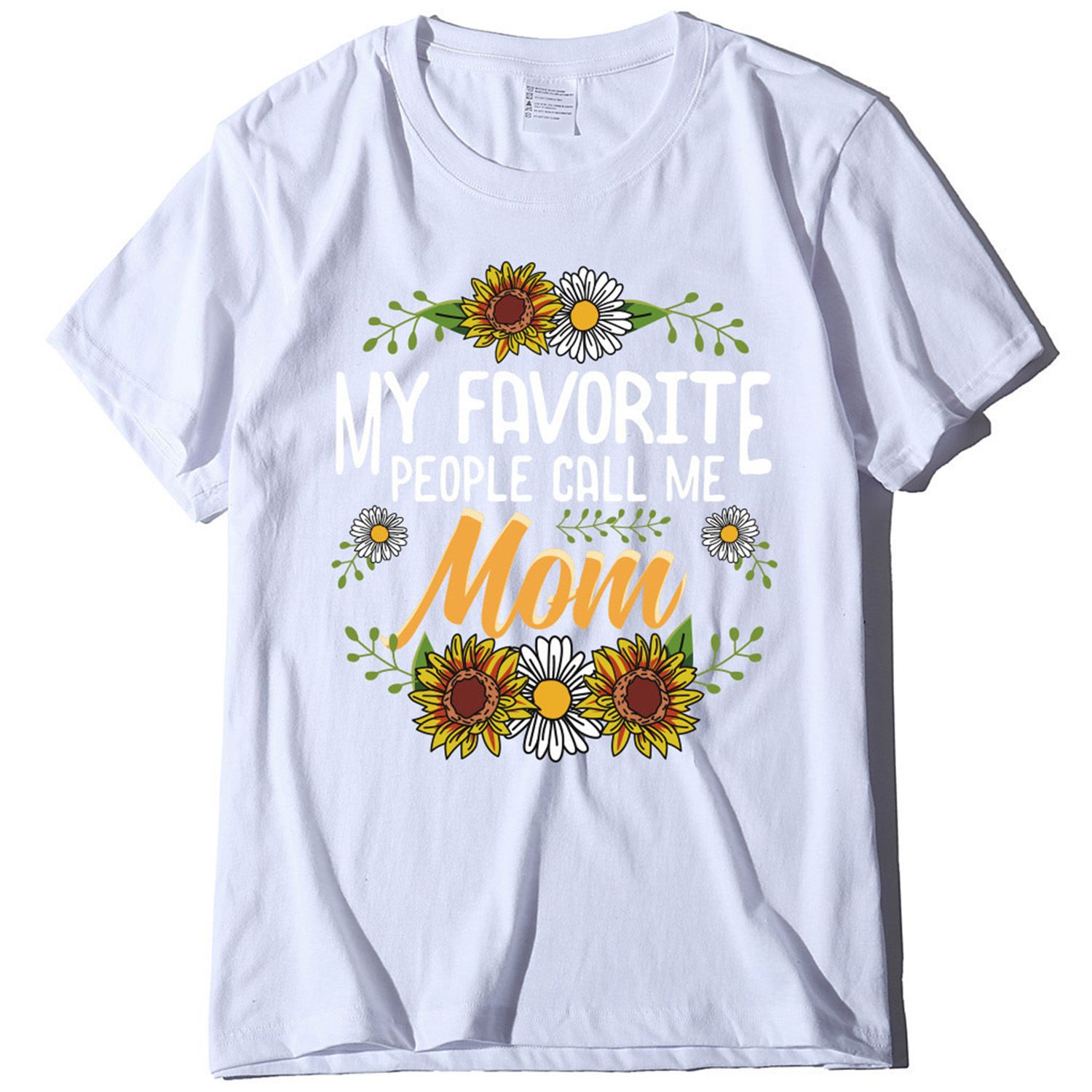 Women T-shirt Top Attrtive Short Sleeve Mom O-neck T-shirt