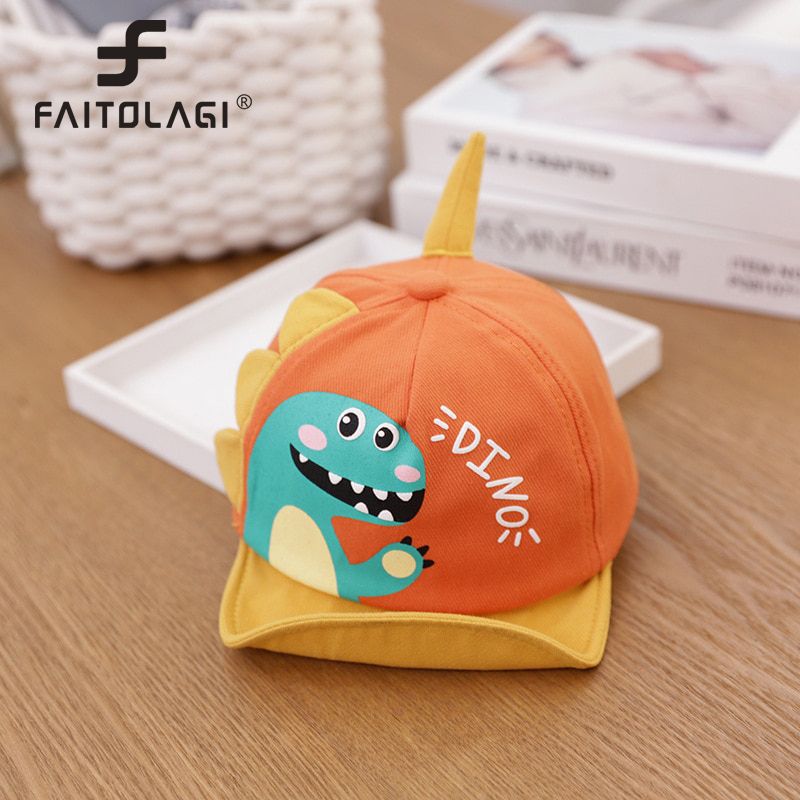 Cartoon Dinosaur Baby Baseball Caps Soft Brim Spring Baby Boys Girls Outdoor Sun Hats Infant Toddler Snapback Hat Cap