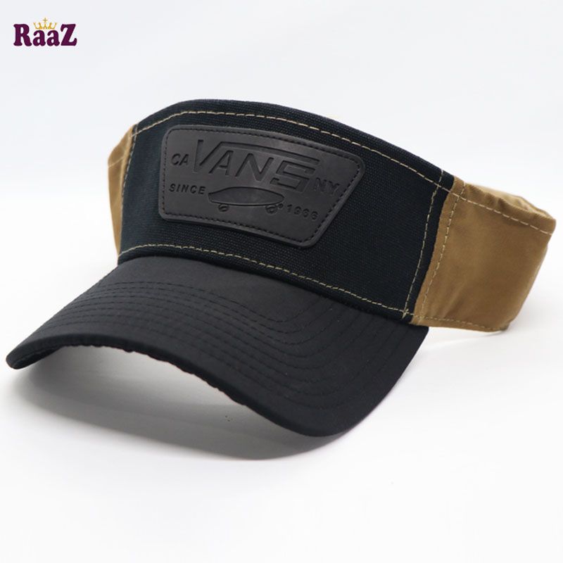 Black Vans Rubber Logo Unisex Adjustable Sun Visor Golf Cap
