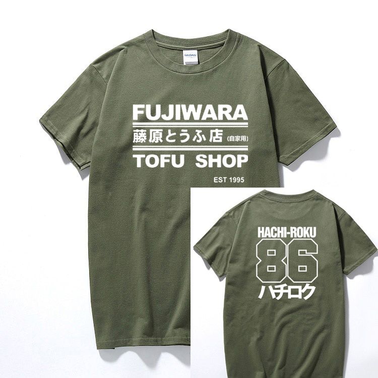 Initial D manga hachiroku Shift Drift men t-shirt Takumi Fujiwara Tofu Shop delivery AE86 Mens Clothing Brand Tee shirt