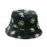 Winter Fashion Plush Warm Marguerite Printed Sunscreen Fishman Bucket Basin Hat