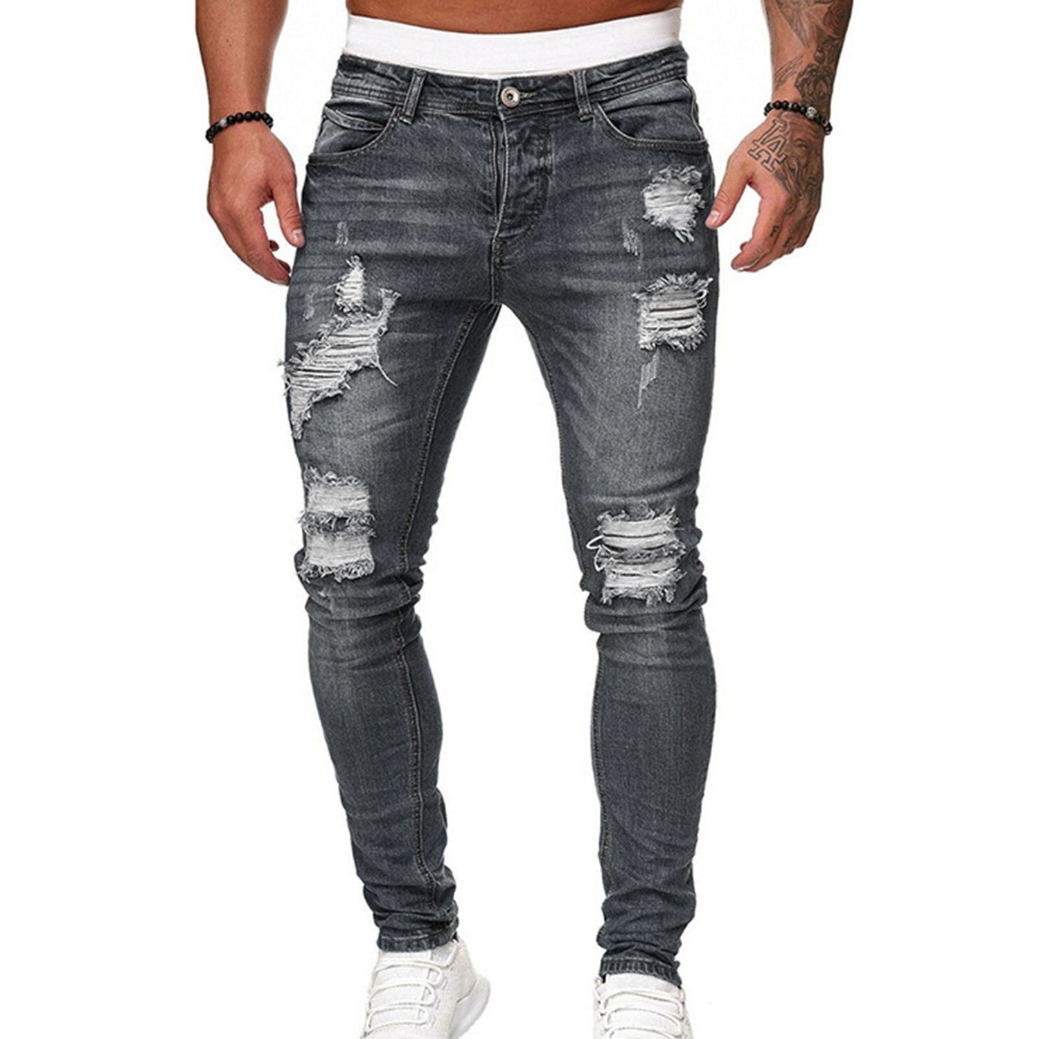 Men Pants All Match Zipper Men Pants