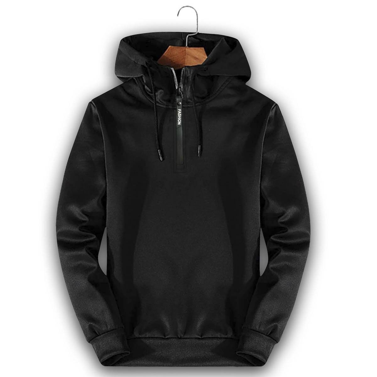 Premium Quality Black Color Hoodie Jacket for Men.