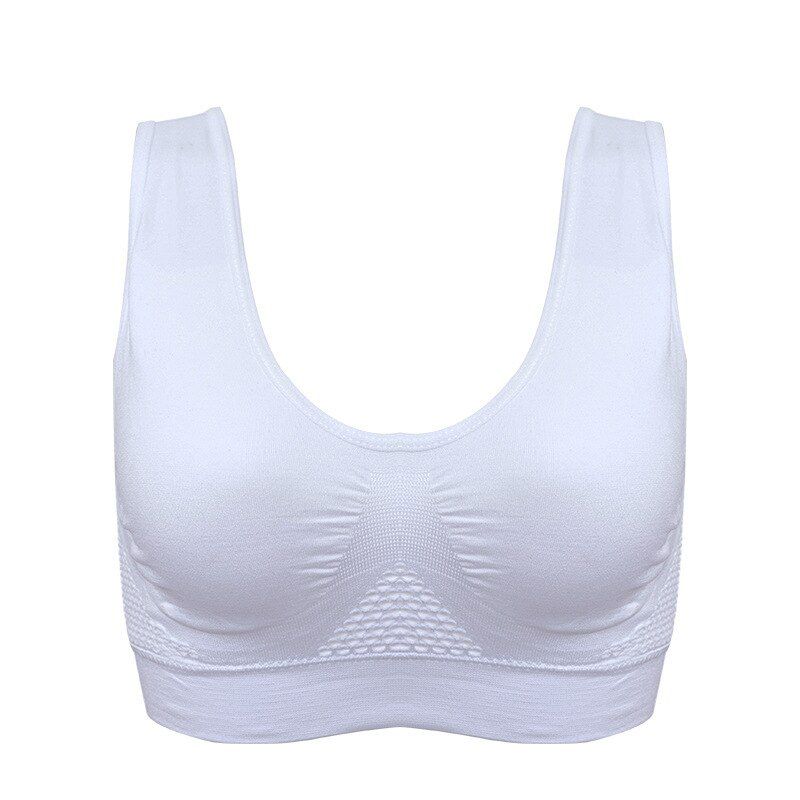fashion women fitness wireless breathable top hollow mesh push up bra anti-seismic plus size underwear woman lingerie modis