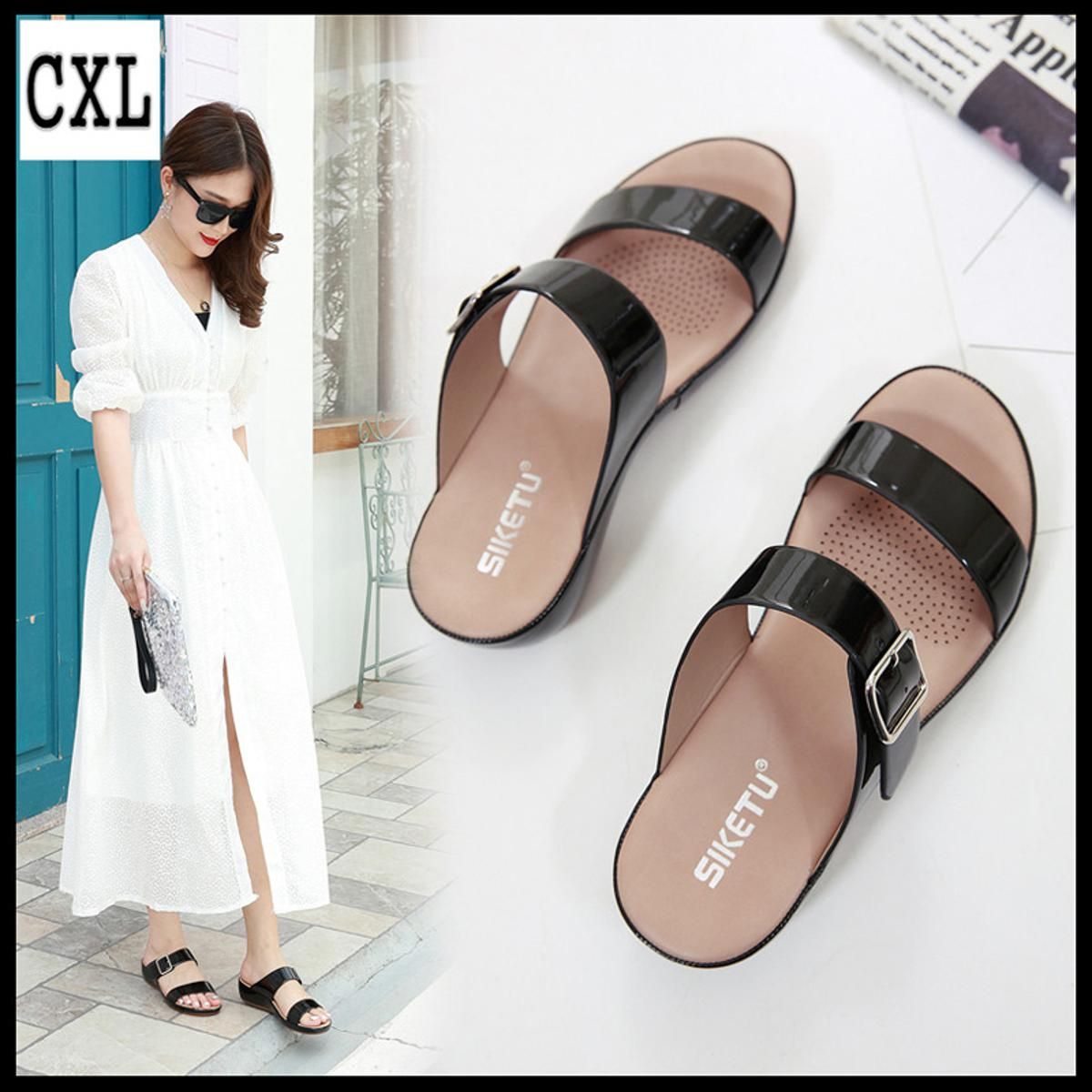 【ALLGOOD】Bohemia Style Beautiful Flat Slippers Sandals Beach Shoes For Women (36-42 size)
