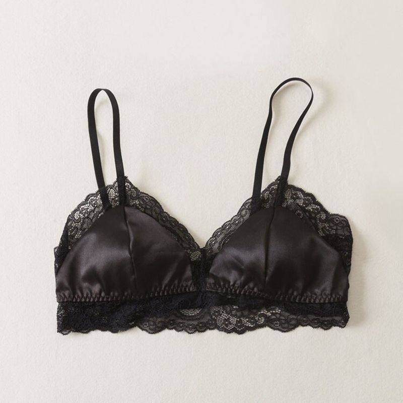 French style Fashion  3/4 Cup Wire Free  Women Woman Lace Lady Girl Soft Bras YH73