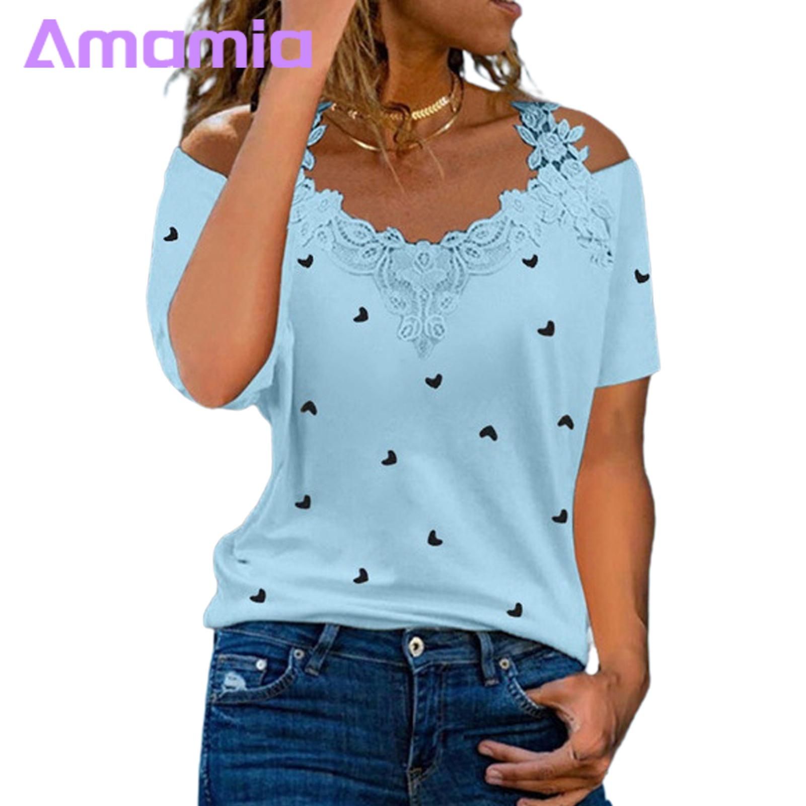 Amamia Lady Blouse Comforle Le Cute Heart Print Lady Blouse