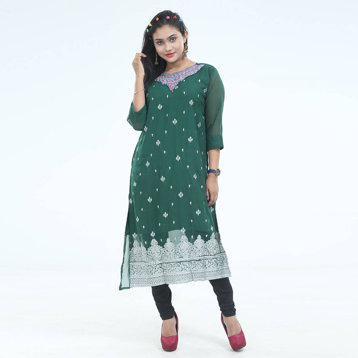 New Exclusive Embroidery Kurti For Stylish Women one pc