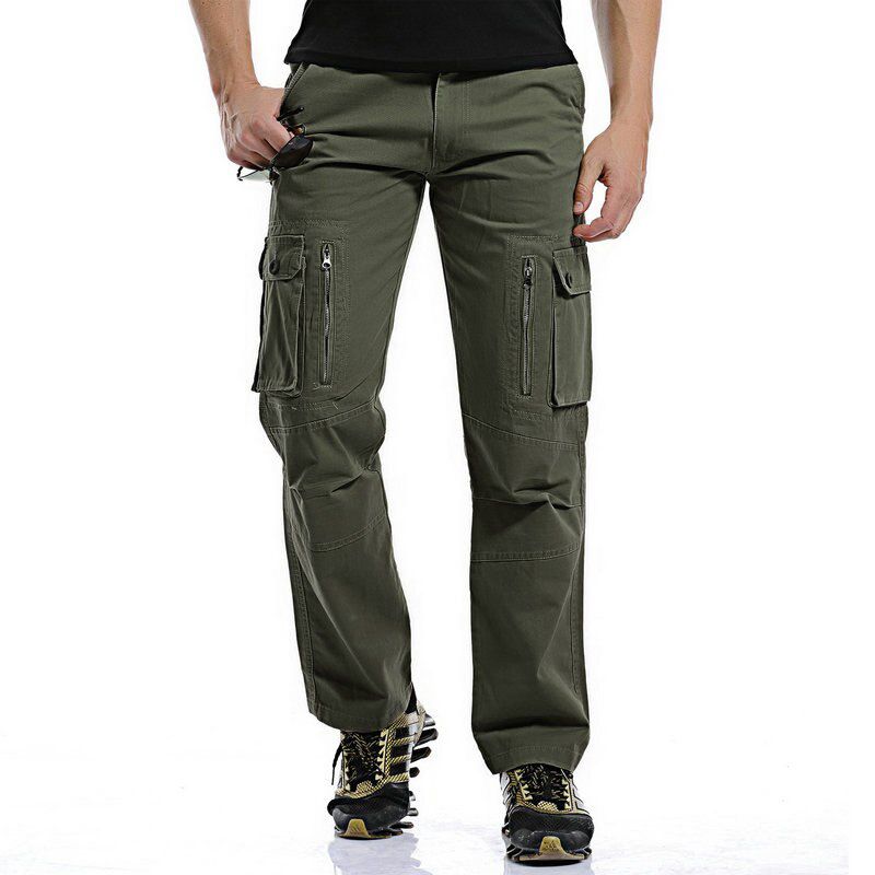 Spring Autumn Hot Fashion  Cargo Pants Men Cotton Casual  Trousers Men Pantalon Homme