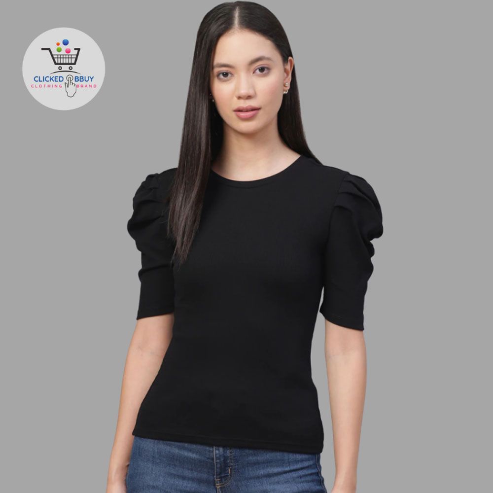Half Sleeves Puffy Top Women