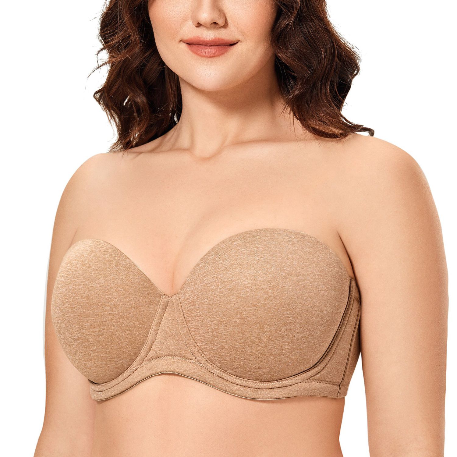 Women's Underwire Contour Multiway Strapless Plus Size Bra