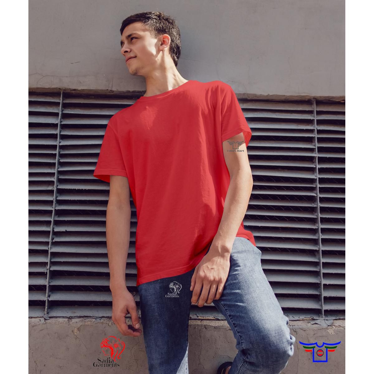 Solid Color Fashionable Half Sleeve Jersey Tshirt