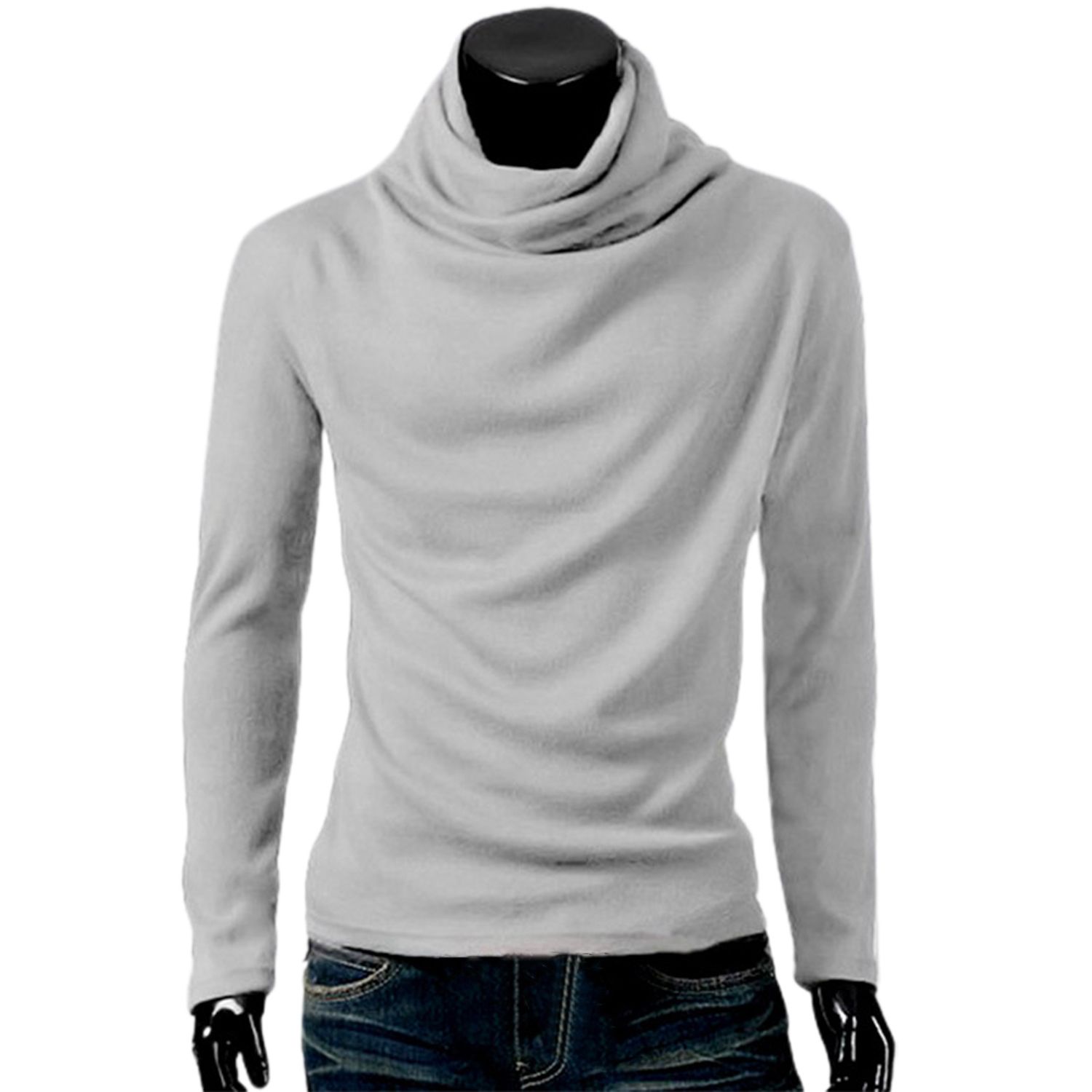 Men Shirt Solid Color Long Sleeve Skin-friendly Winter Base Shirt