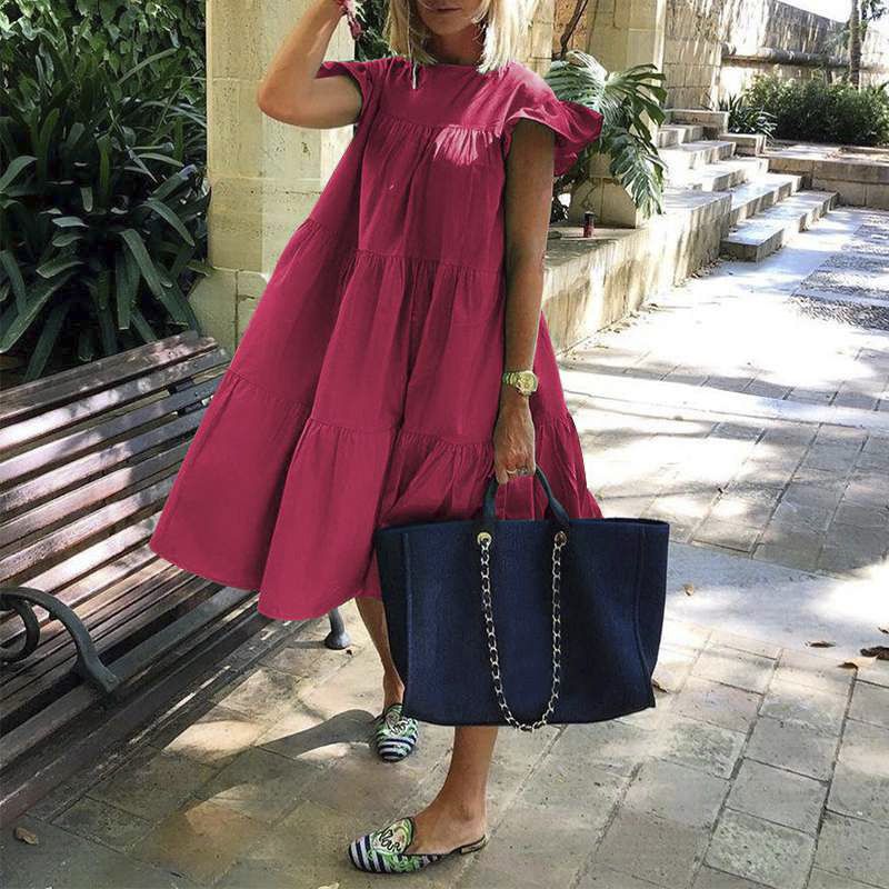 Summer Dress Women Summer Sundress Holiay Vintage Ruffled Party Dresses Casual Vestidos Femme Robe Robe