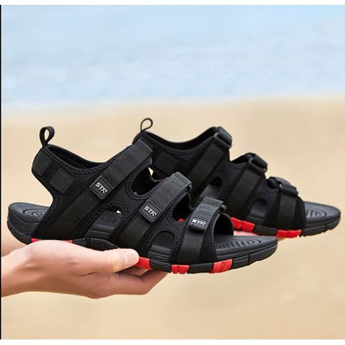 Summer thick-soled non-slip peep-toe sandals Comfortable Men Summer Shoes   trendy outdoor sports student beach shoes loafers