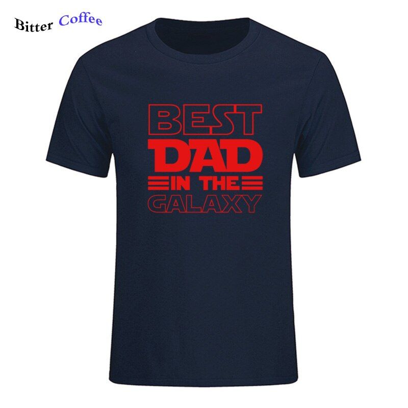 Best Dad In The Galaxy T-Shirt Funny Fathers Day Present Birthday Gifts For Men Husband Summer Cotton T Shirt T-shirt
