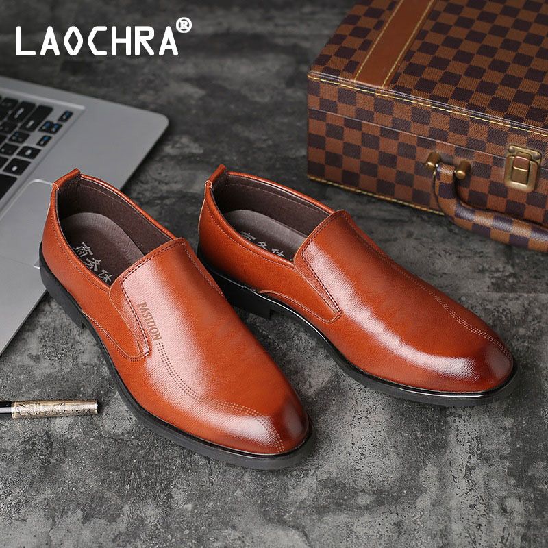 Business Shoes Men Slip On Casual Shoe Leather Loafers Men's Shoes
