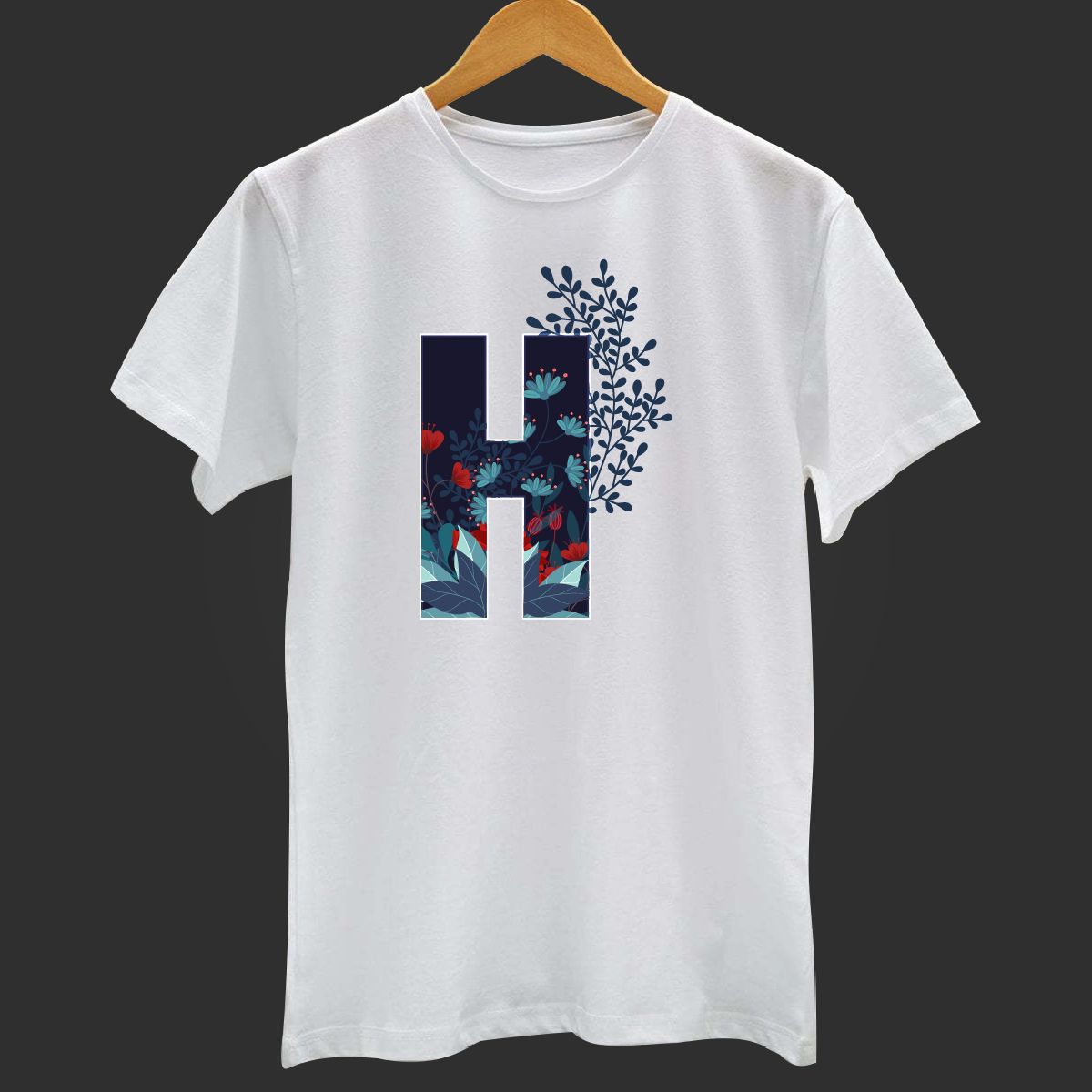 White Synthetic Alphabet T-shirt A to Z for Men - T Shirt For Man - T Shirt For Man - T Shirt For Man - T Shirt