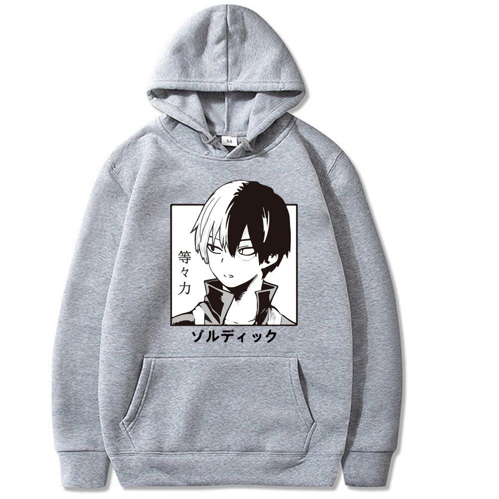 Japanese Anime My Hero Academia Hoodies Men Funny shoto todoroki Graphic Streetwear Winter Warm Fashion Unisex Sweatshirts