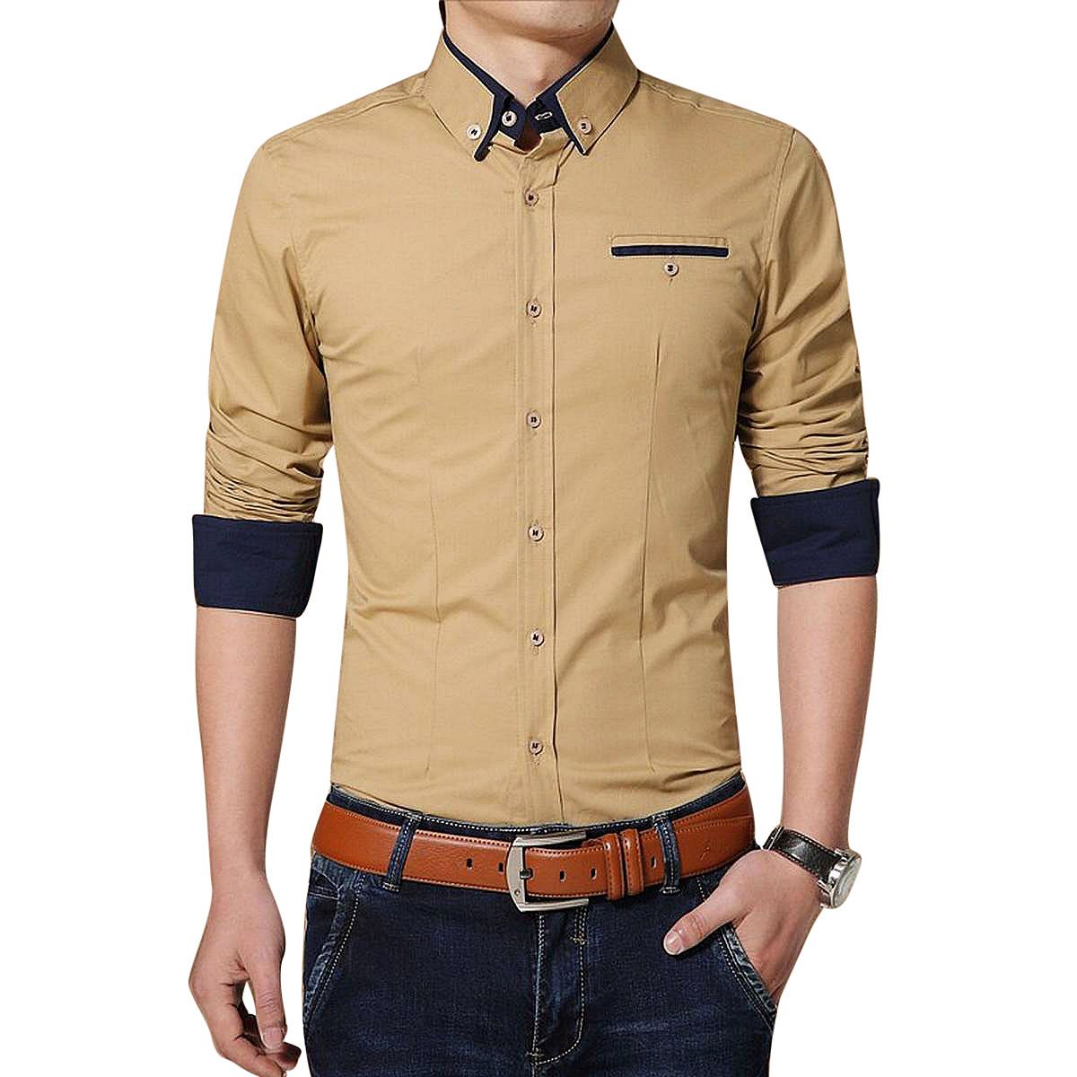 Brown-colored taller catcher shirts for men - Denim Shirt For Men - Shirt For Men - Shirt