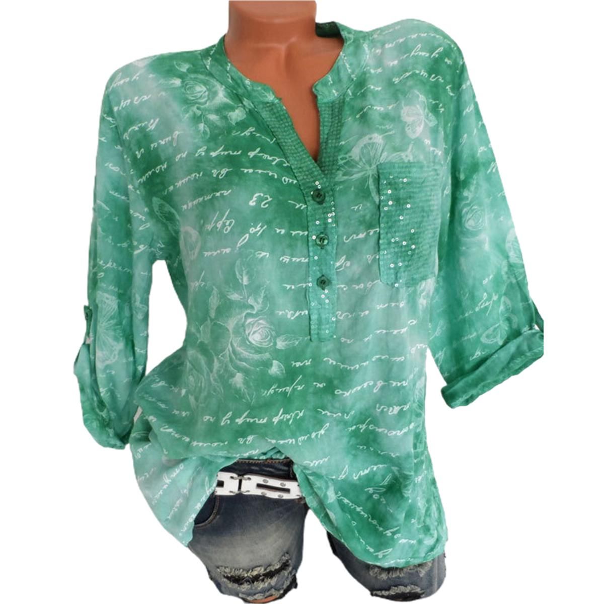 Lady Shirt All-match Button Design Women Blouse