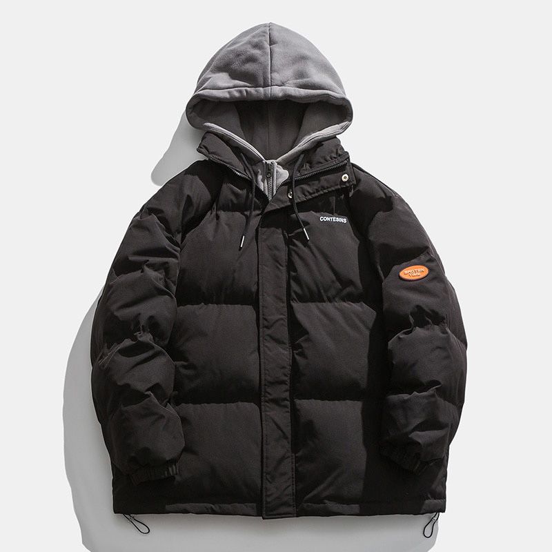 Men Winter Casual Thick Warm Waterproof Cotton Harajuku Style Parkas Men Autumn Outwear Windproof  Hooded Parkas Man