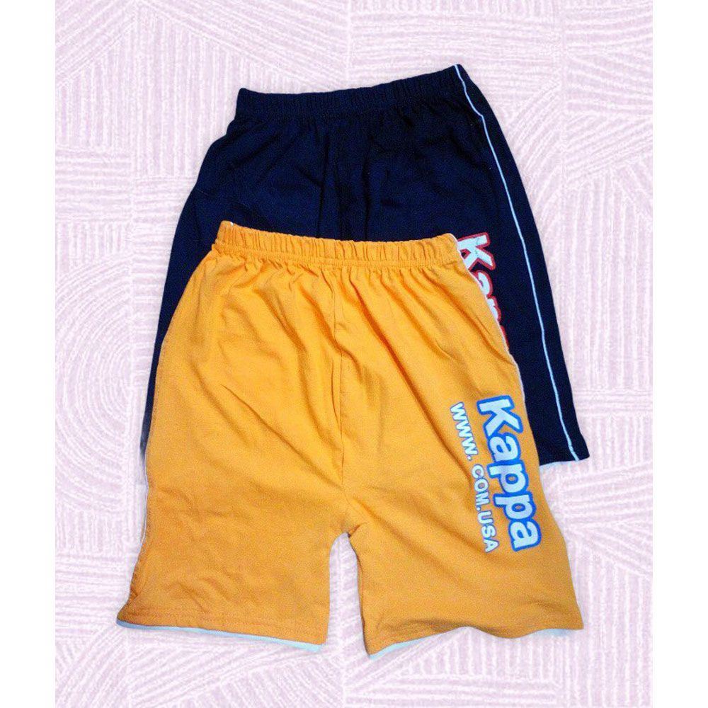 Knit Mixed Cotton Short Pant For Boys - 2pcs