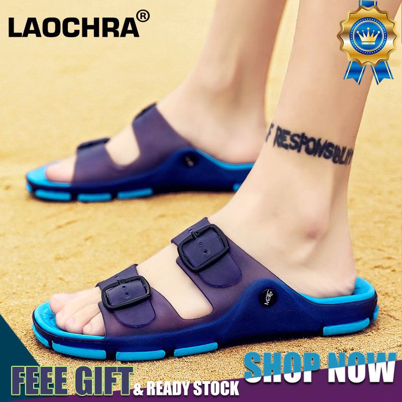Summer Slippers For Men Non Slip Beach Shoes Casual Outdoor Sandals Men Jelly Shoes Big Size 47 Fashion Flat Slippers Men Shoes