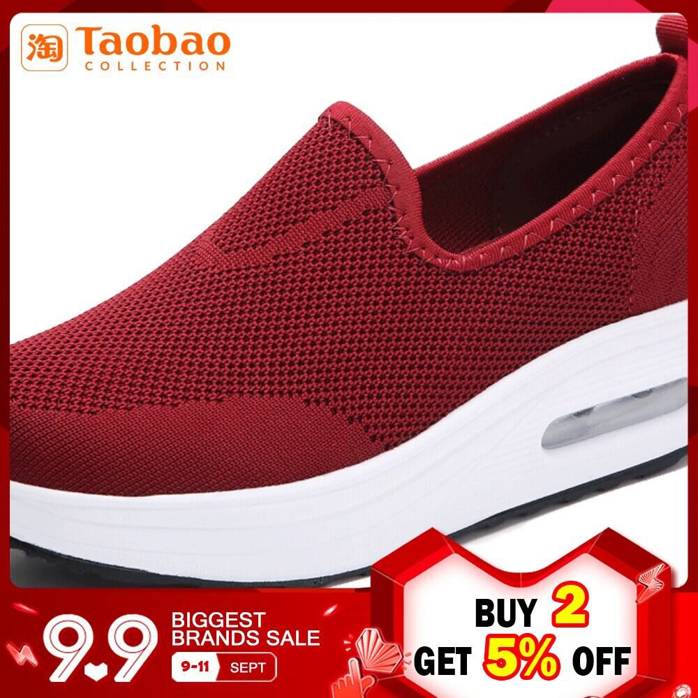 2020 Spring New Style Fly Web Surface Students Sports Footwear women Thick Bottomed Extra High Rocking Shoes Versatile a Pedal