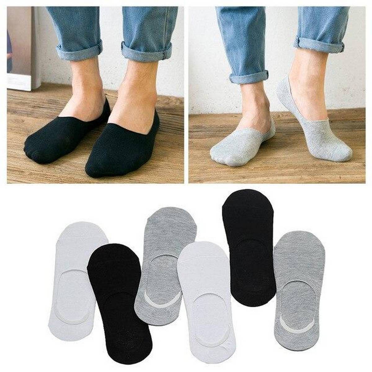 Loafer Cotton Socks for Men - 3 Pairs