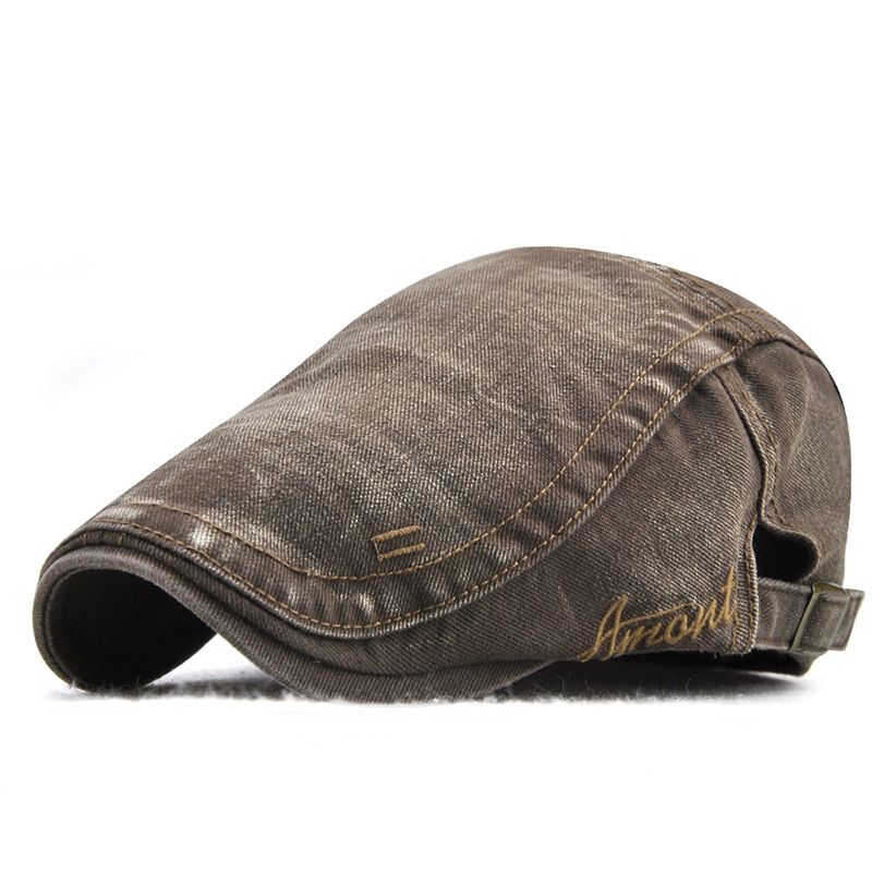 Mens Vintage Cotton Newsboy Caps Gorras Para Hombre Duckbill Hat Baker Boy Golf Peaked Hats Male Casual Cabbie Hats