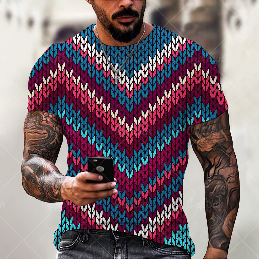 Fashion Three-Dimensional Vortex 3D Print Men‘s T Shirt Summer O-Neck Casual Short Sleeve Uni Oversized T-Shirt Tops Tee 6XL