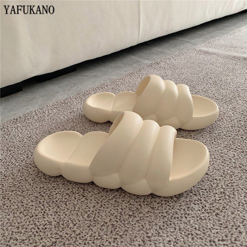 Slippers Women Men Summer Home Bathroom Sandals Thick Bottom Couple Slides Non-Slip Floor Indoor Shoes Uni Size 36-45