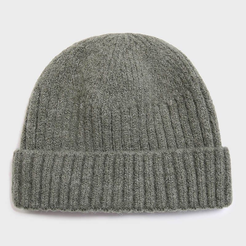 Short Skullcap Unisex Beanies Men Knitted Beanie Melon Cap Sailor Cap Cuff Brimless Retro Navy Style Warm Female Hat