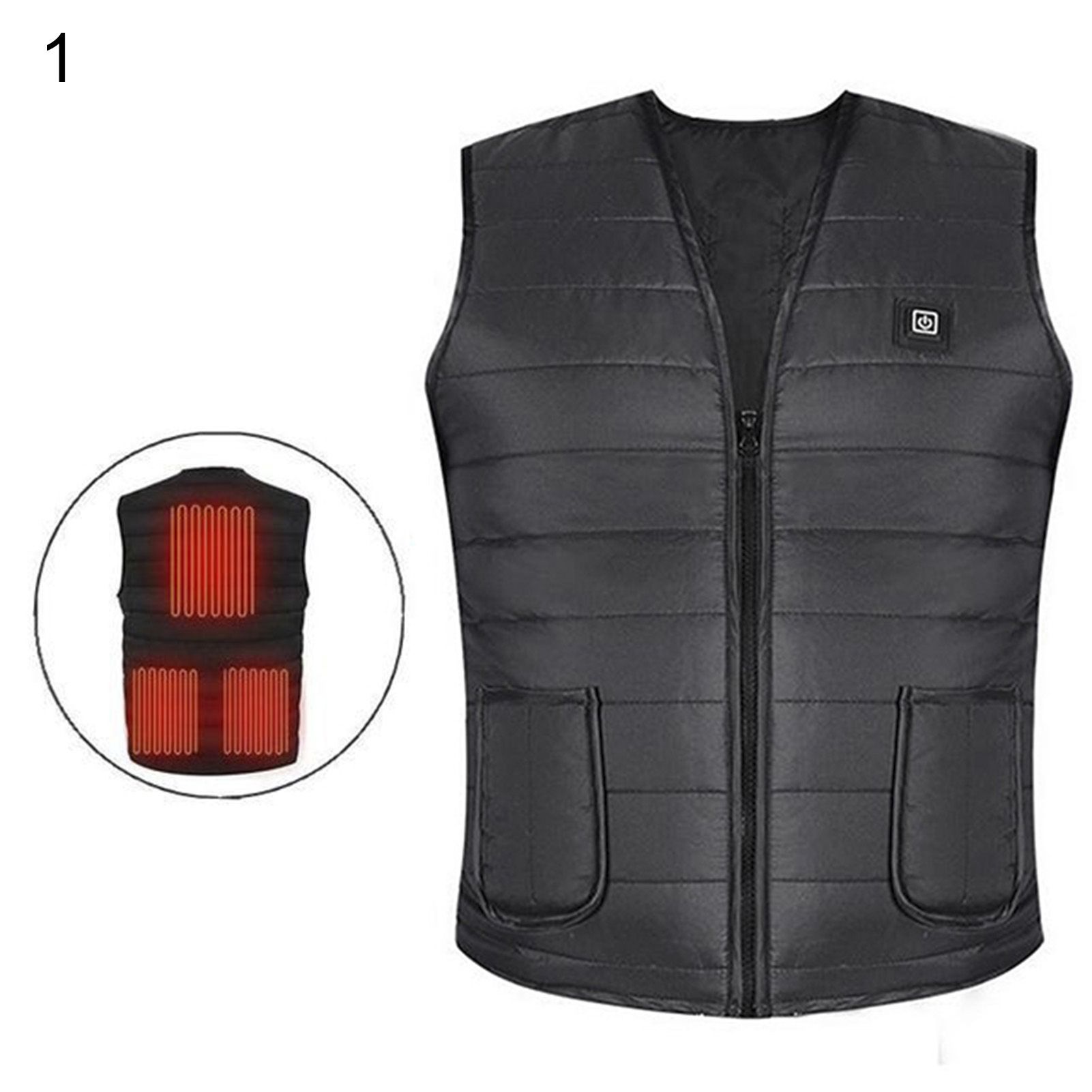 Winter Waistcoat Adjustable Temperature Solid Color Winter Waistcoat
