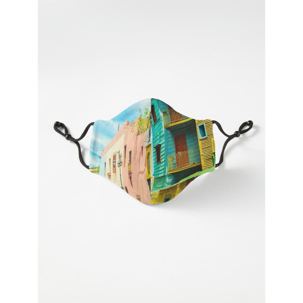 Colorful  Mexican City Six Layer Face Mask Tiktok Mask For Men And Women Gaming Mask With Adjustable Ear Loop And Digital Print Face Mask Graphics Print Anime Mask