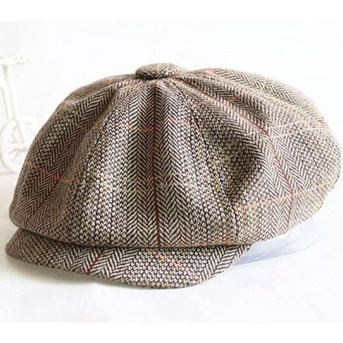 autumn winer herringbone tweed cap men Octagonal Cap flatcap,fashion chic travel flat cap planas