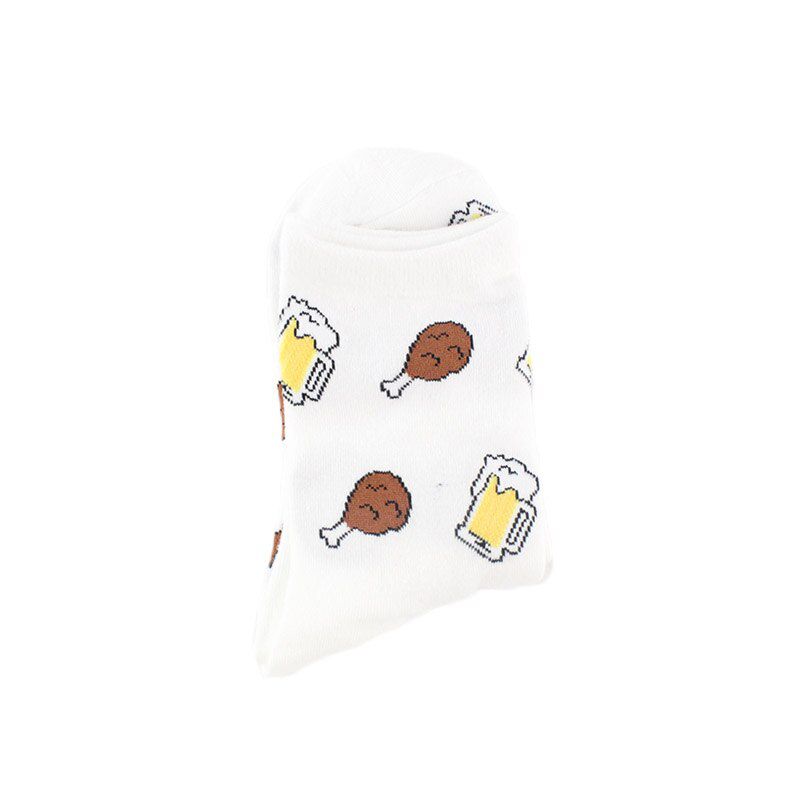 [COSPLACOOL]Food Fruit Pineapple Funny Socks Sushi/Bird/Art Oil Painting Divertidos Characters Socks Women Chaussette Femme