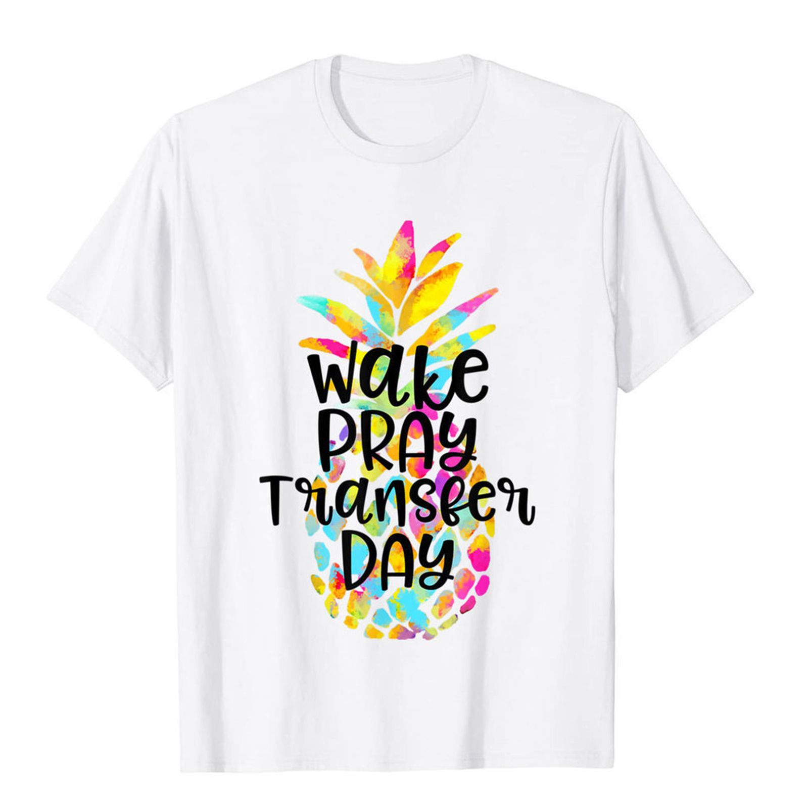 Women Top Colorful Fruit Pattern Words Printed Soft Summer T-shirt