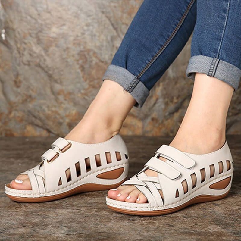 Women Summer Sandals Ladies Hollow Out Buckle Wedges Platform Sandals Casual Outdoor Shoes Soft Sole Shoes zapatillas mujer