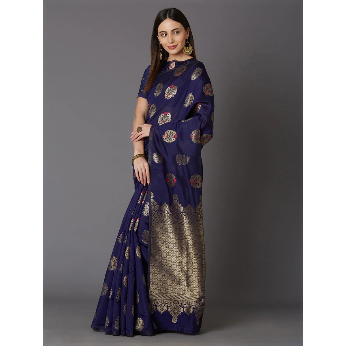 Latest Designed Exclusive Printed Silk Saree With Blouse Piece For Women-13
