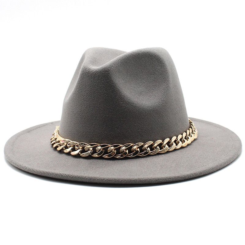 Natural Color Fedora Hats Men's Hats Women Felt Jazz Ring Buckle  Panama Fedora Hats шляпаженская