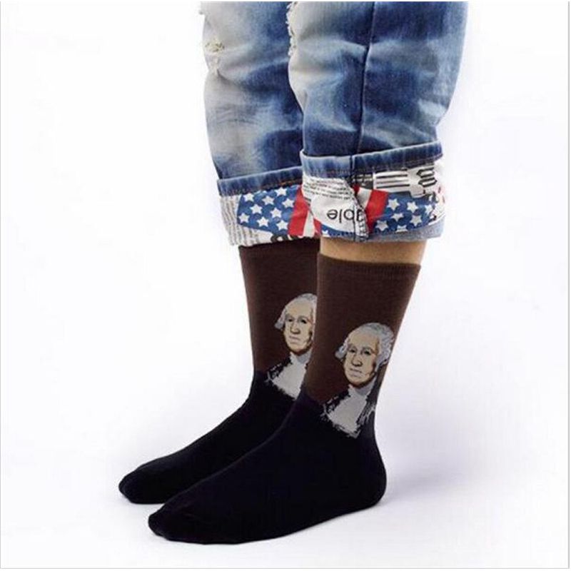 Fashion Art Cotton Crew Printed Socks Painting Pattern Women Harajuku Design Sox Calcetine Van Gogh Novelty Funny Drop Ship