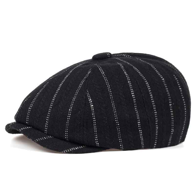 2019 newboy hat striped style beret hat autumn and winter outdoor warm hats men and universal cap casual