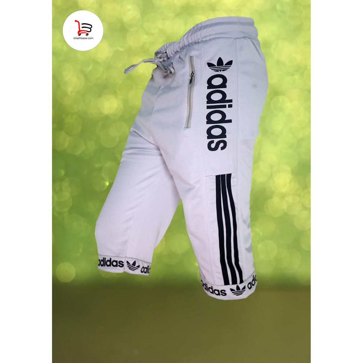 Grey And Black Color Comfortable Three Quarter Pant For Men